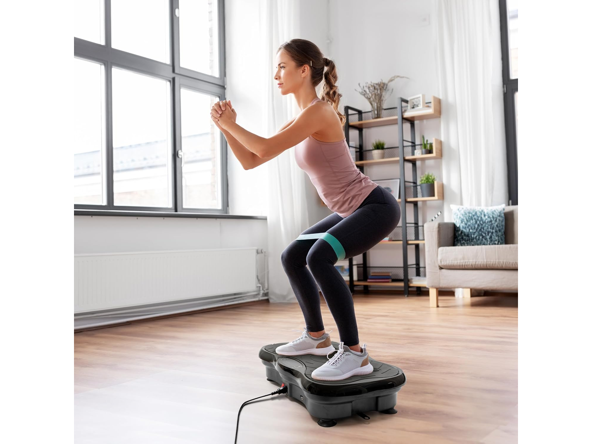 Vibration Plate Exercise Machine with Remote and Resistance Bands