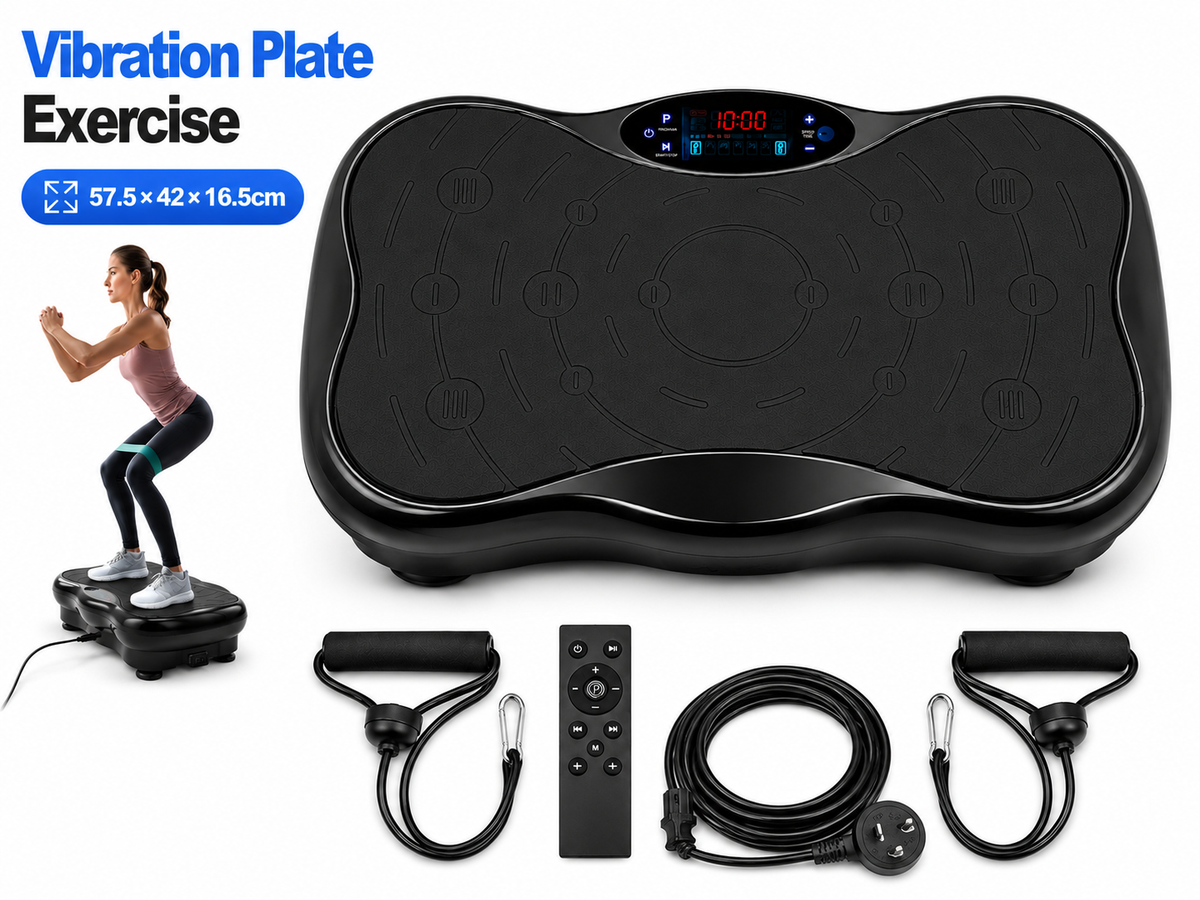 Vibration Plate Exercise Machine with Remote and Resistance Bands