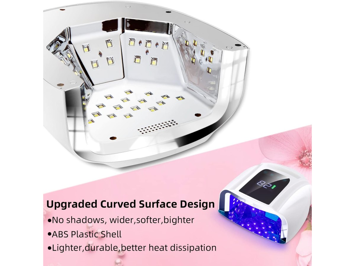 Cordless UV LED Nail Lamp 96W Rechargeable Cordless UV LED Nail Dryer with Auto Sensor
