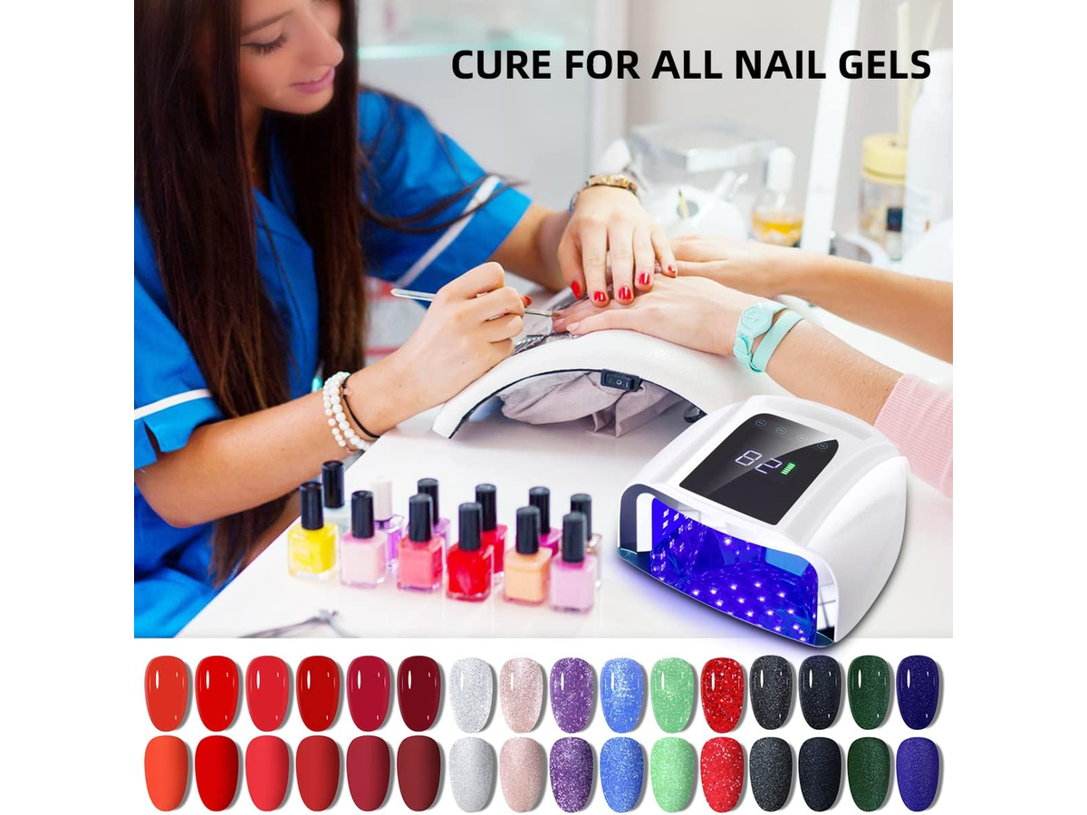 Cordless UV LED Nail Lamp 96W Rechargeable Cordless UV LED Nail Dryer with Auto Sensor