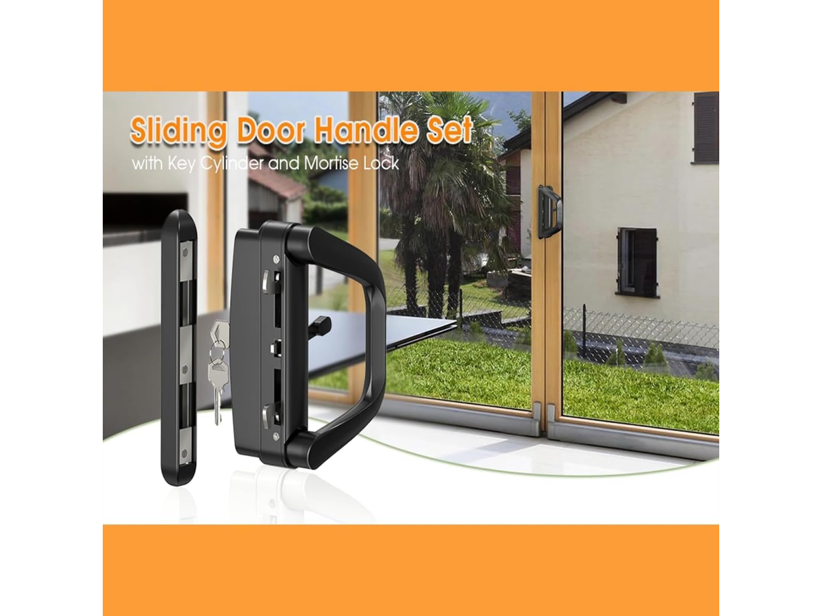 Sliding Door Handle Heavy Duty Patio Door Handle Set with Mortise Lock