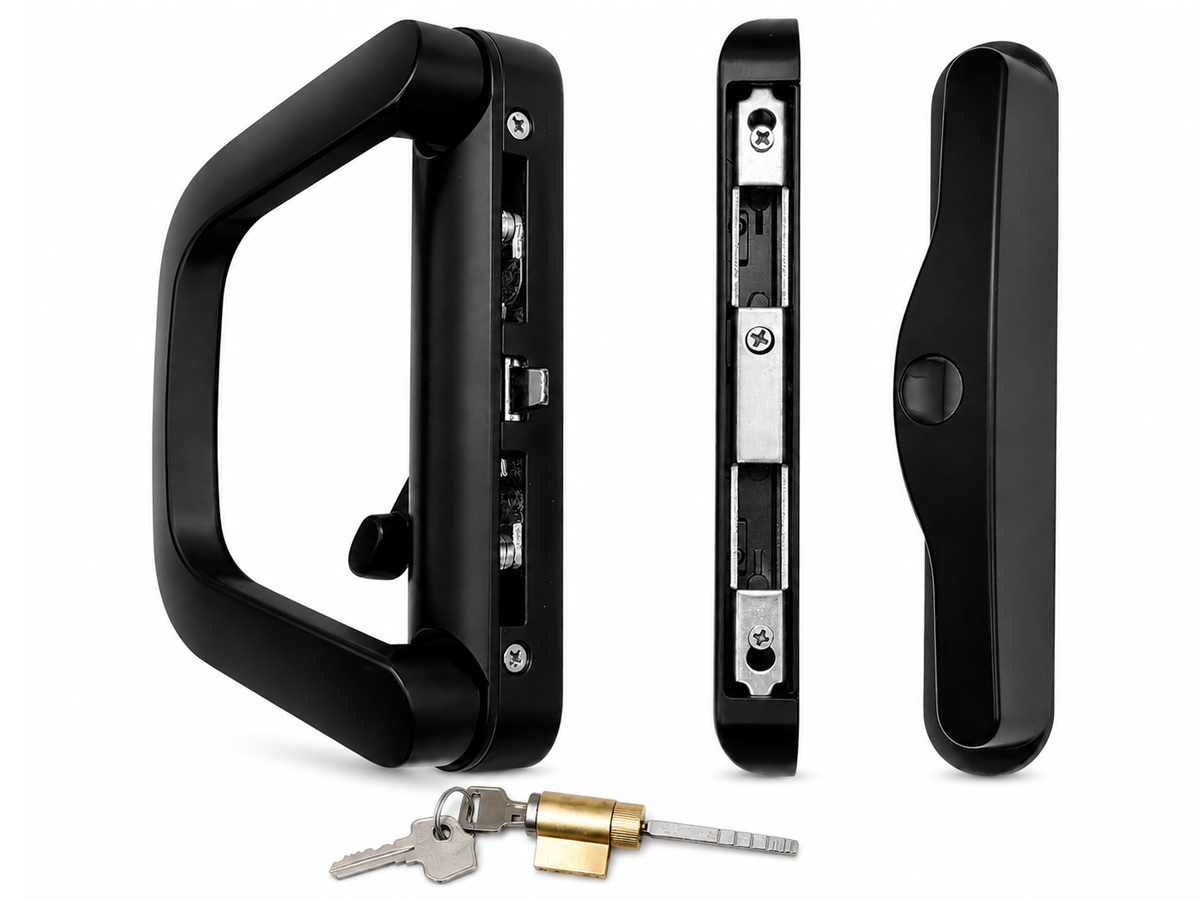 Sliding Door Handle Heavy Duty Patio Door Handle Set with Mortise Lock
