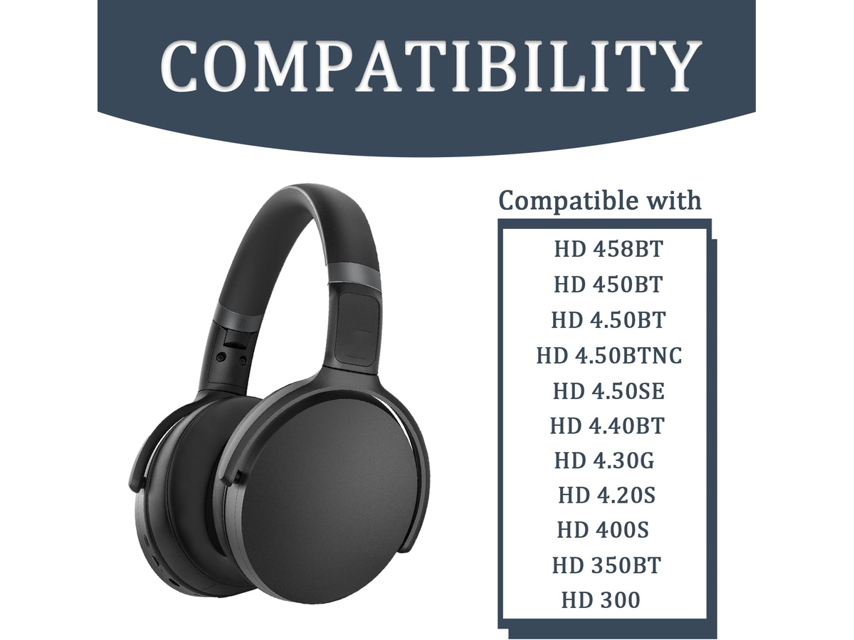 Replacement Ear Pads for Sennheiser Headphone Ear Cushions Compatible with HD 4.50BT HD 4.50BTNC HD 4.40BT
