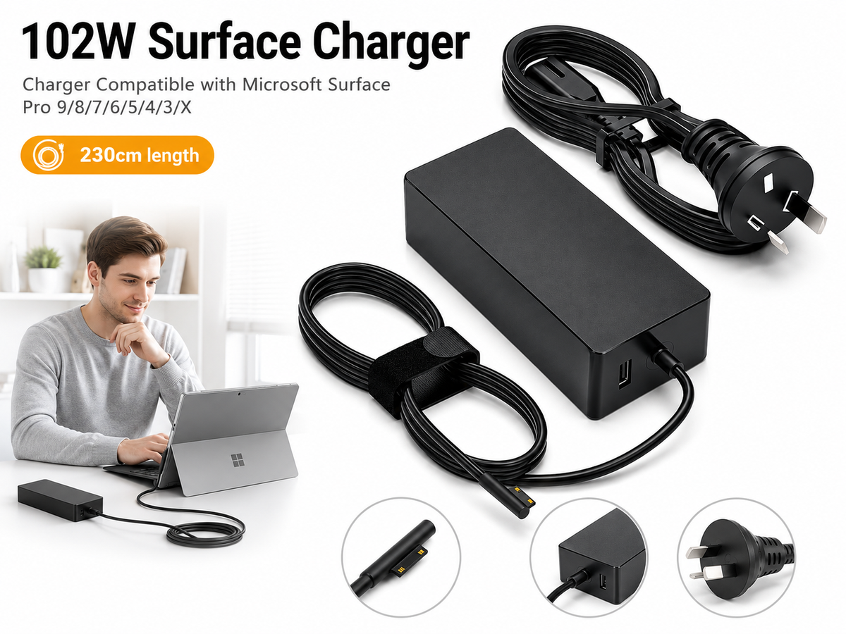 102W Microsoft Surface Charger Power Adapter Compatible with Surface Pro Surface Laptop