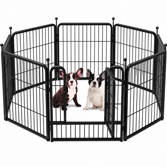 8 Panel Foldable Dog Pet Playpen Metal Fence