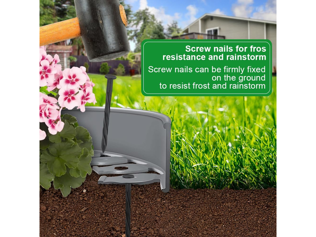 Flexible Garden Edging 10m with 30 Anchor Pegs for Landscaping