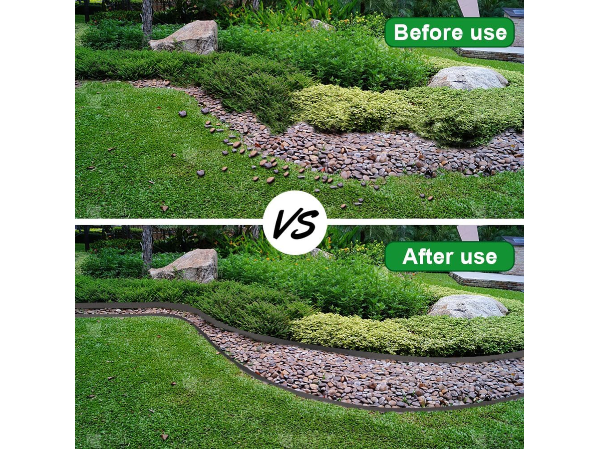 Flexible Garden Edging 10m with 30 Anchor Pegs for Landscaping