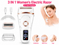 Womens Electric Razor 3 in 1 Rechargeable Wet & Dry Shaver with LED Display