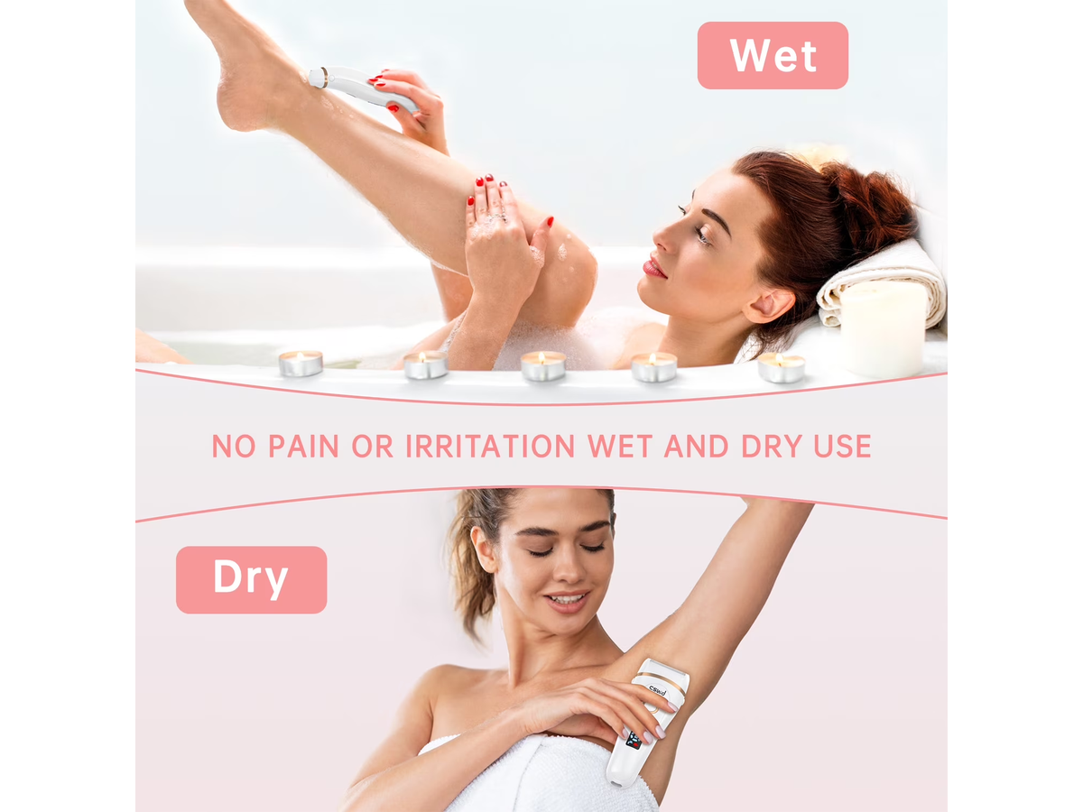 Womens Electric Razor 3 in 1 Rechargeable Wet & Dry Shaver with LED Display