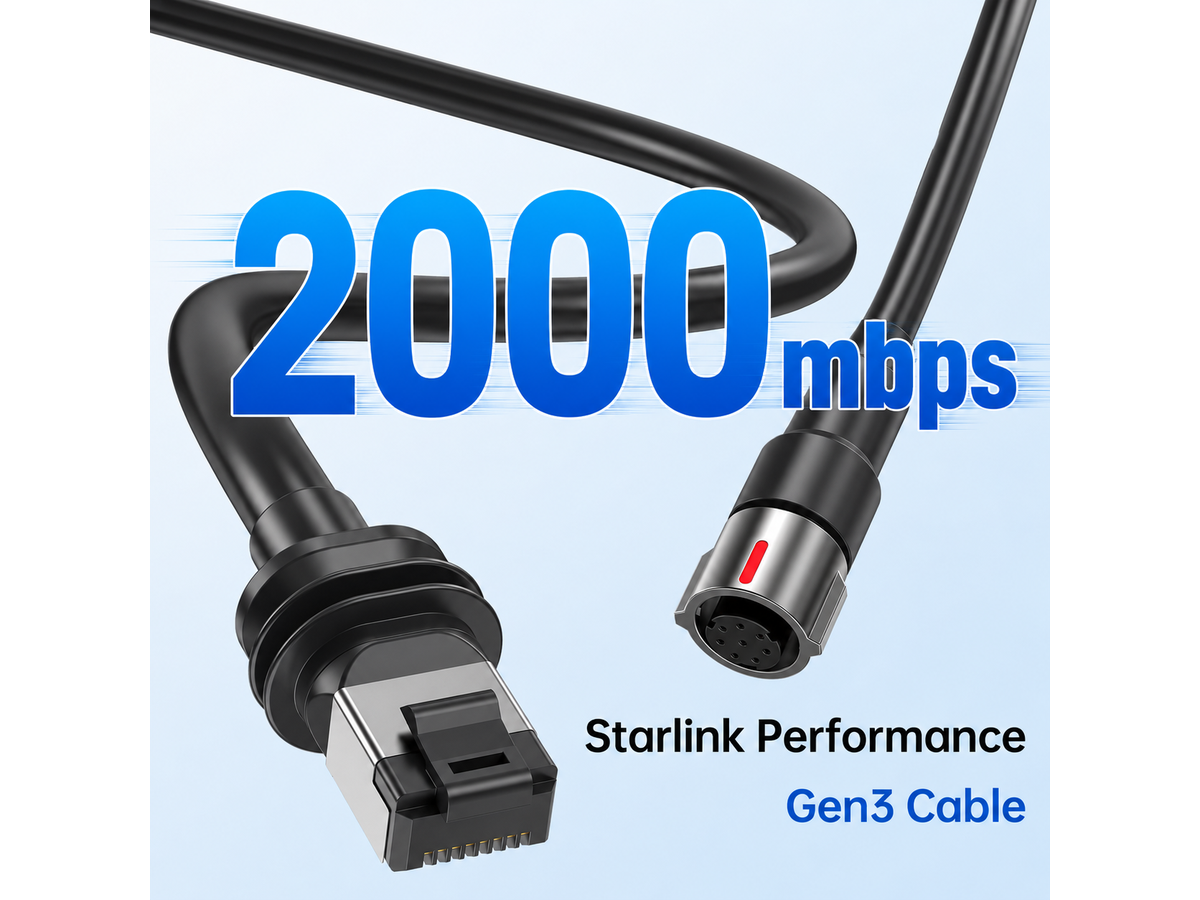 Starlink Performance Cable 5M High Speed Extension Cable for Starlink Performance Gen3 Rectangular Satellite