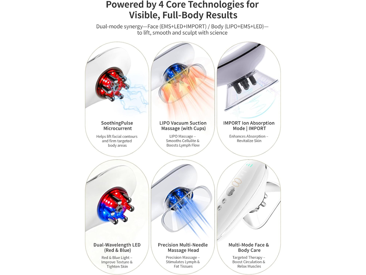 Body Sculpting Machine Portable LED Body Massager with Suction Massage