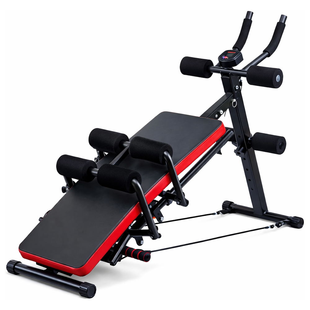 Ab Workout Machine Fitness Bench with LCD Monitor
