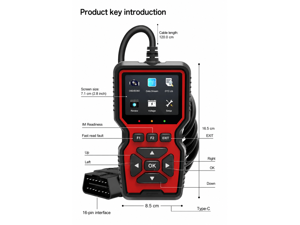OBD2 Scanner V519 Car Diagnostic Scan Tool with Battery Voltage Test