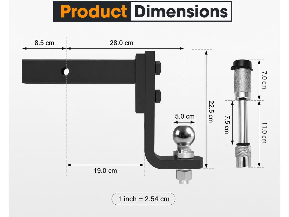 Adjustable Towbar Drop Tow Bar