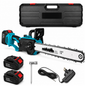 Cordless Chainsaw 12 Inch 21V Electric Pruning Saw with 2 Batteries