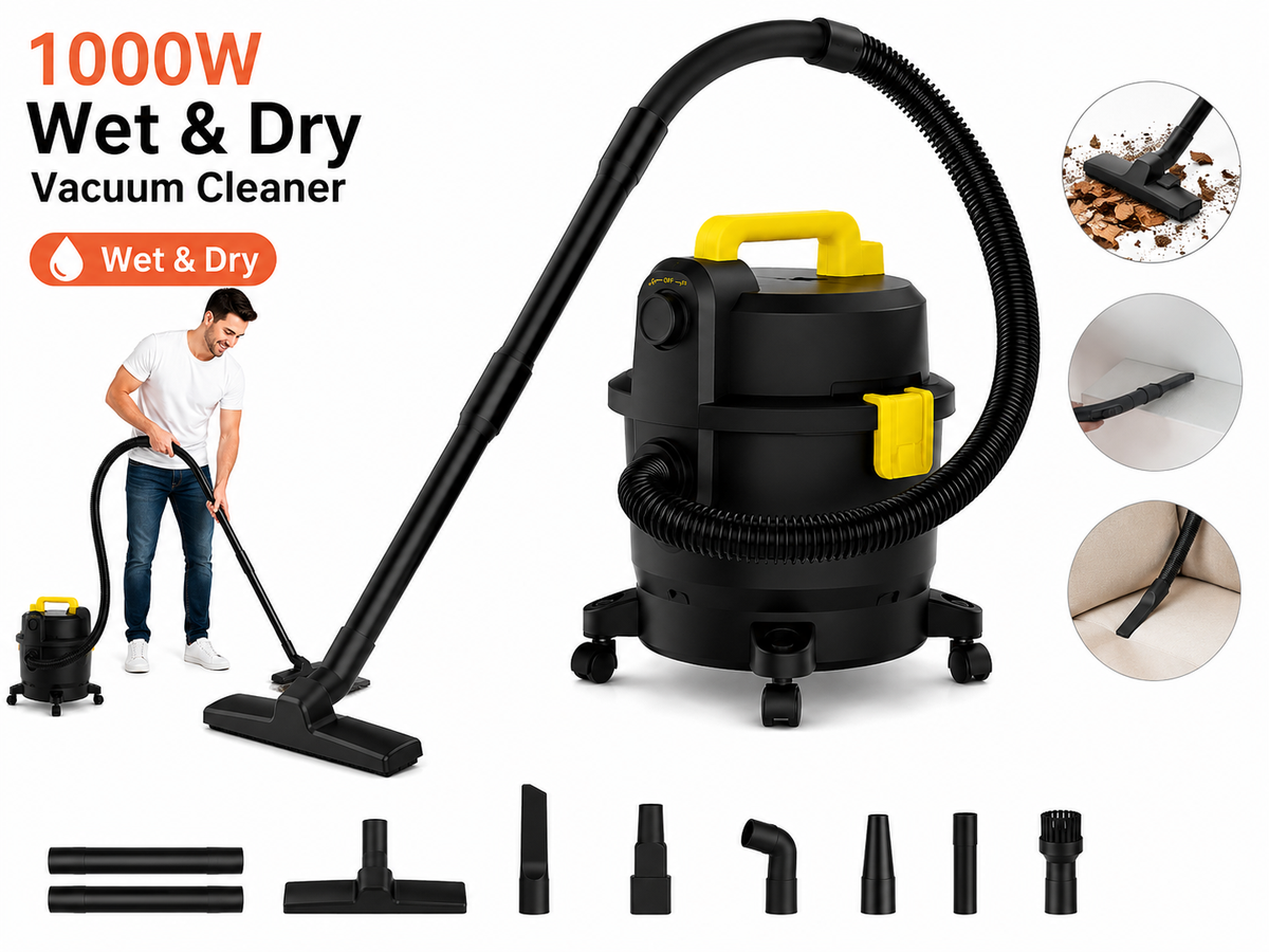 Wet and Dry Vacuum Cleaner 15L 1000W with Blower Function