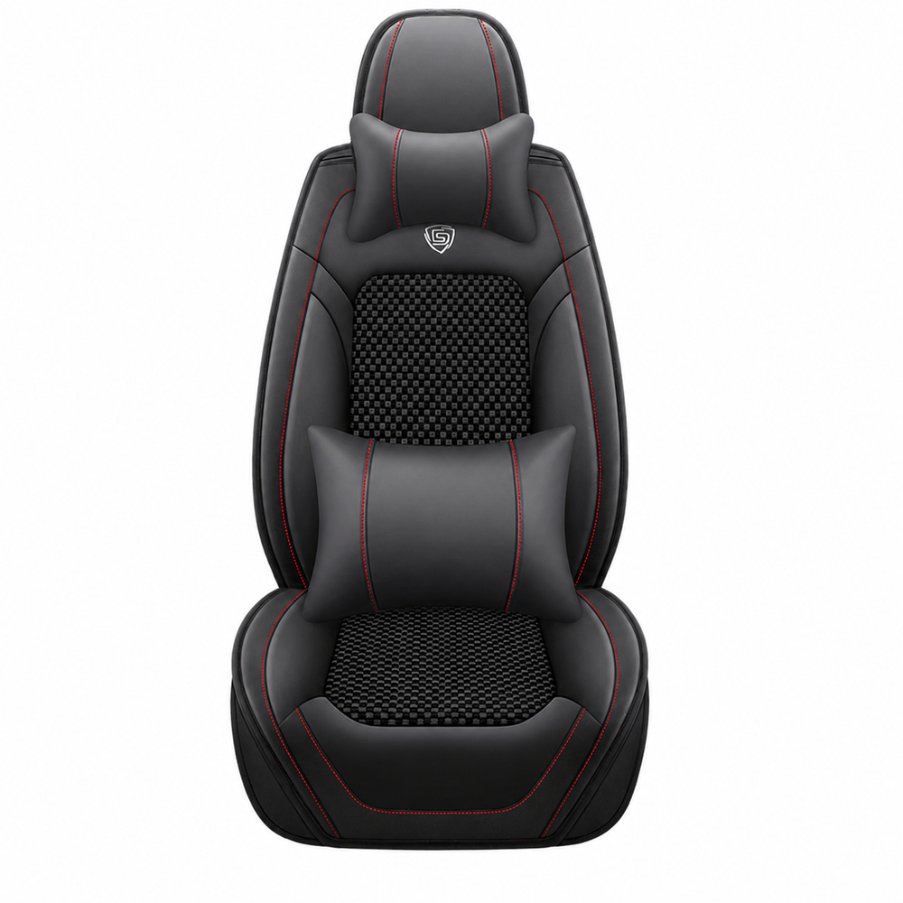 Car Seat Covers 11 PCS Universal PU Leather Car Seat Covers for 5 Seater Vehicles