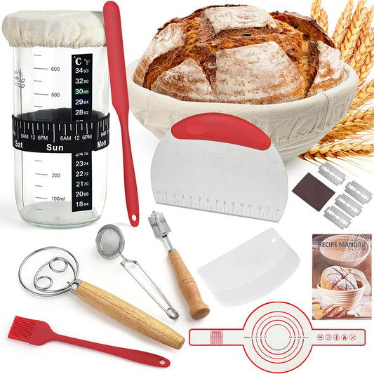 Sourdough Proofing Baskets Complete Bread Baking Kit with Banneton Basket
