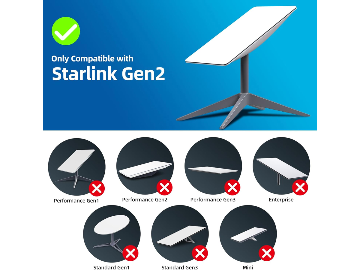 Starlink Gen 2 Ethernet Adapter Wired Network Adapter for Starlink Rectangular Dish