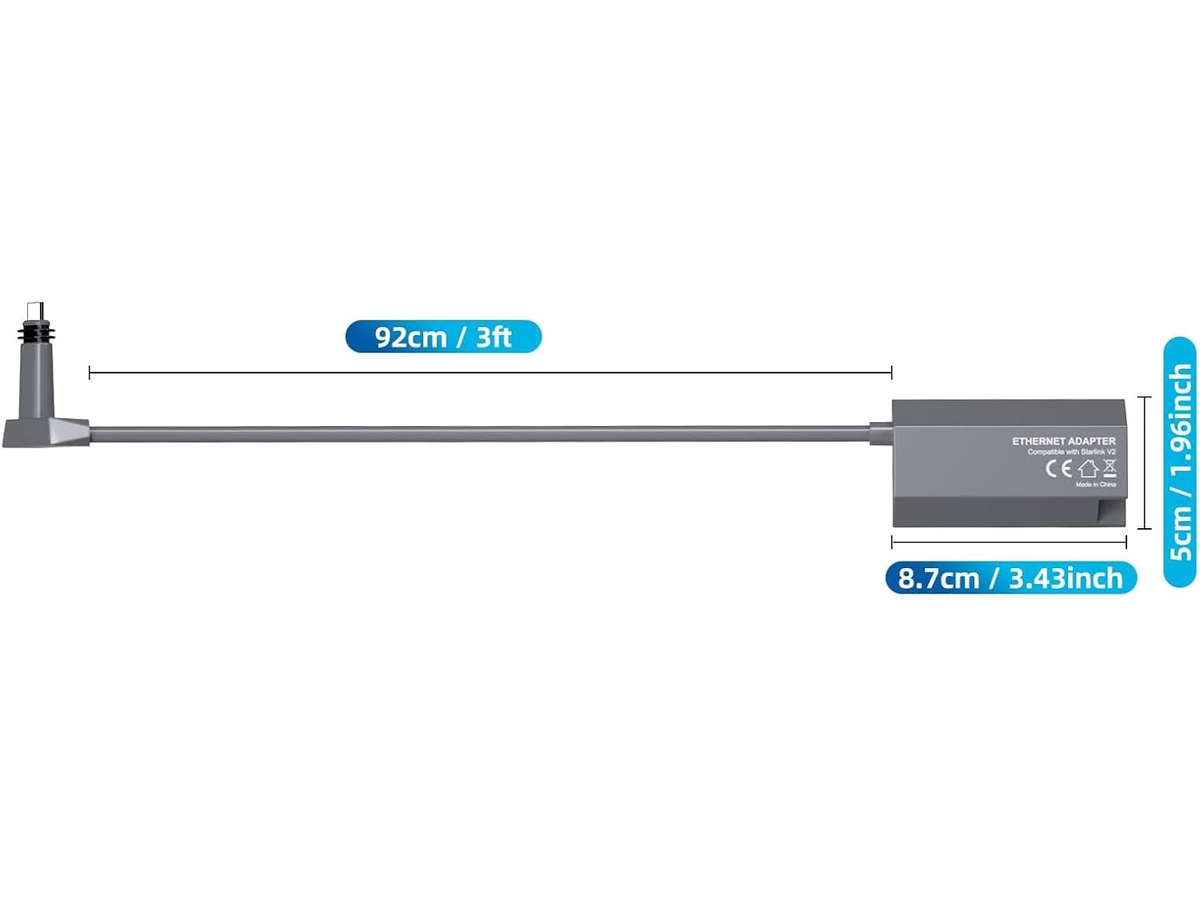 Starlink Gen 2 Ethernet Adapter Wired Network Adapter for Starlink Rectangular Dish