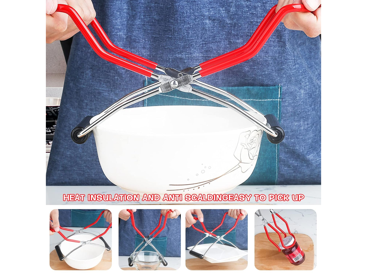 Canning Funnel Set 4PCS Stainless Steel Kitchen Funnels with Preserving Jar Clip