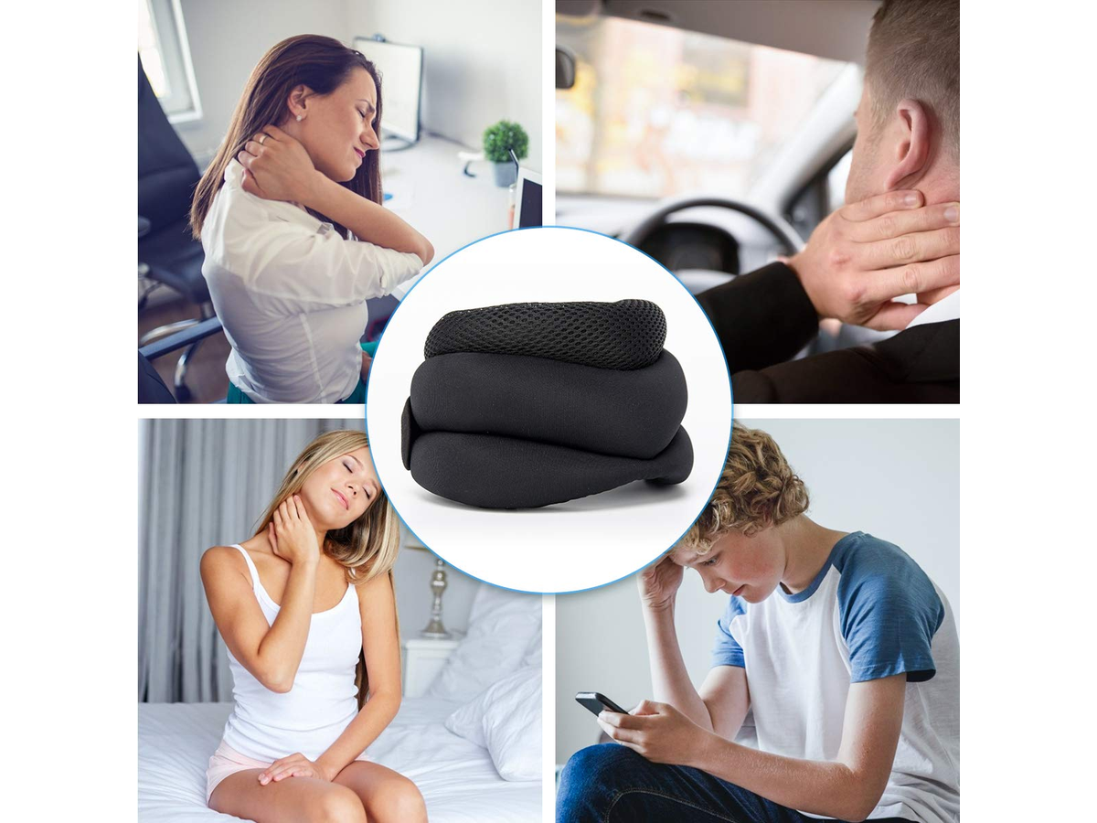 Neck Support Brace Cervical Collar Adjustable Soft Foam Neck Support for Travel
