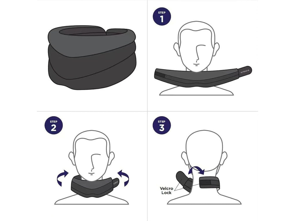 Neck Support Brace Cervical Collar Adjustable Soft Foam Neck Support for Travel