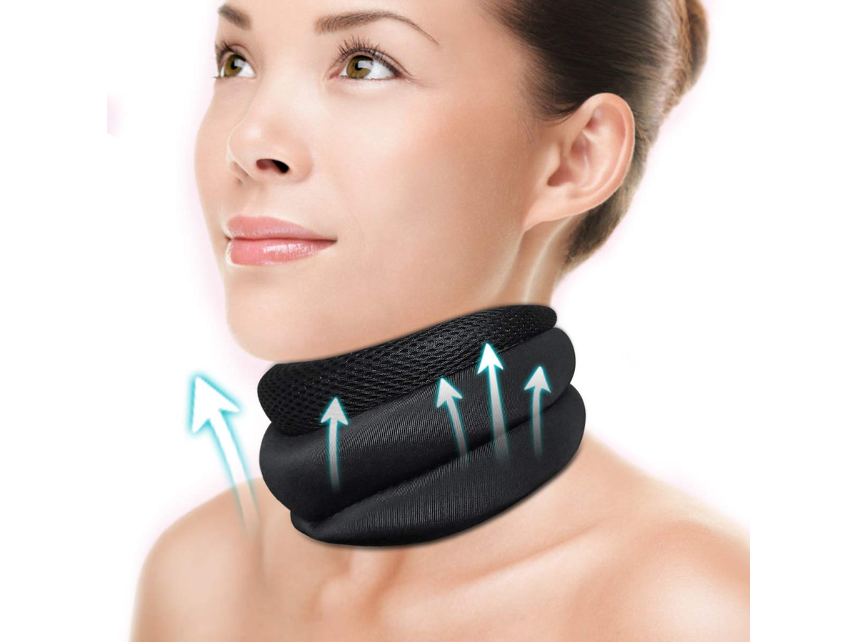 Neck Support Brace Cervical Collar Adjustable Soft Foam Neck Support for Travel