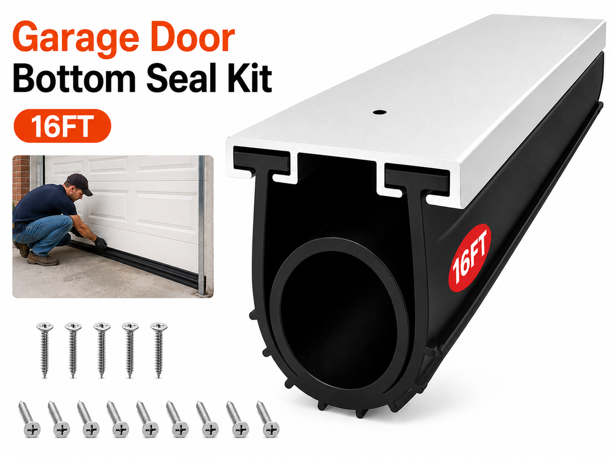Universal Garage Door Bottom Seal Weather Stripping Kit for Garage Doors