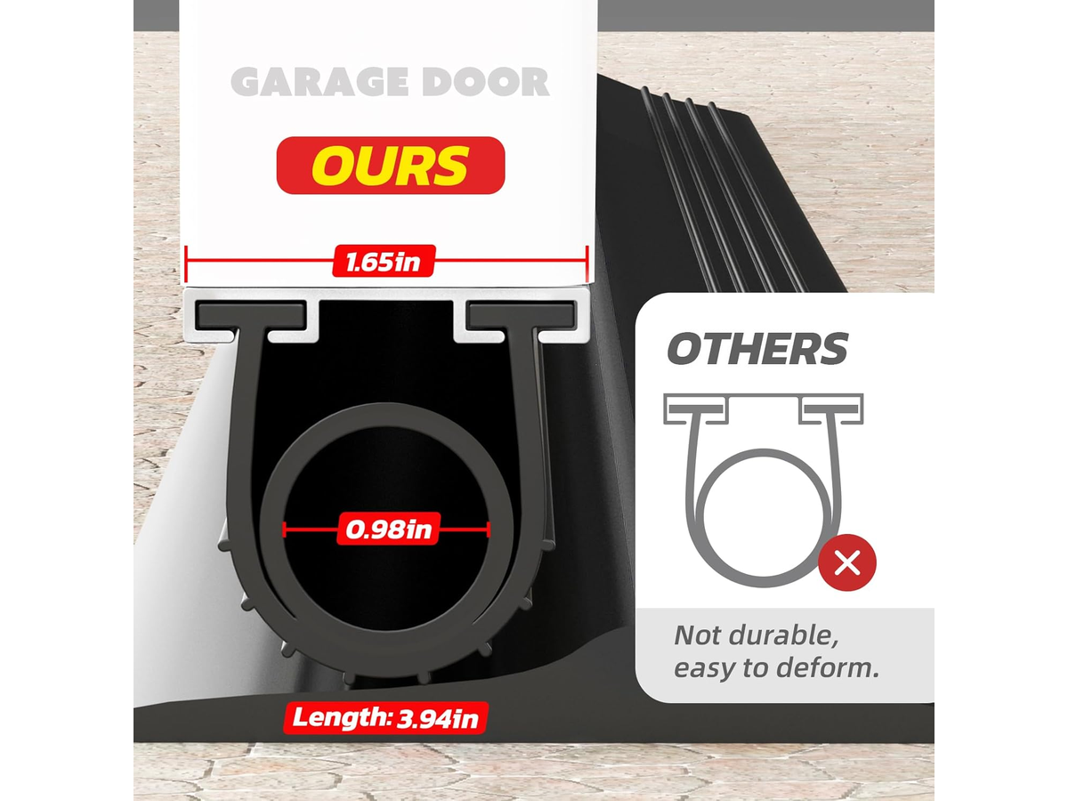 Universal Garage Door Bottom Seal Weather Stripping Kit for Garage Doors