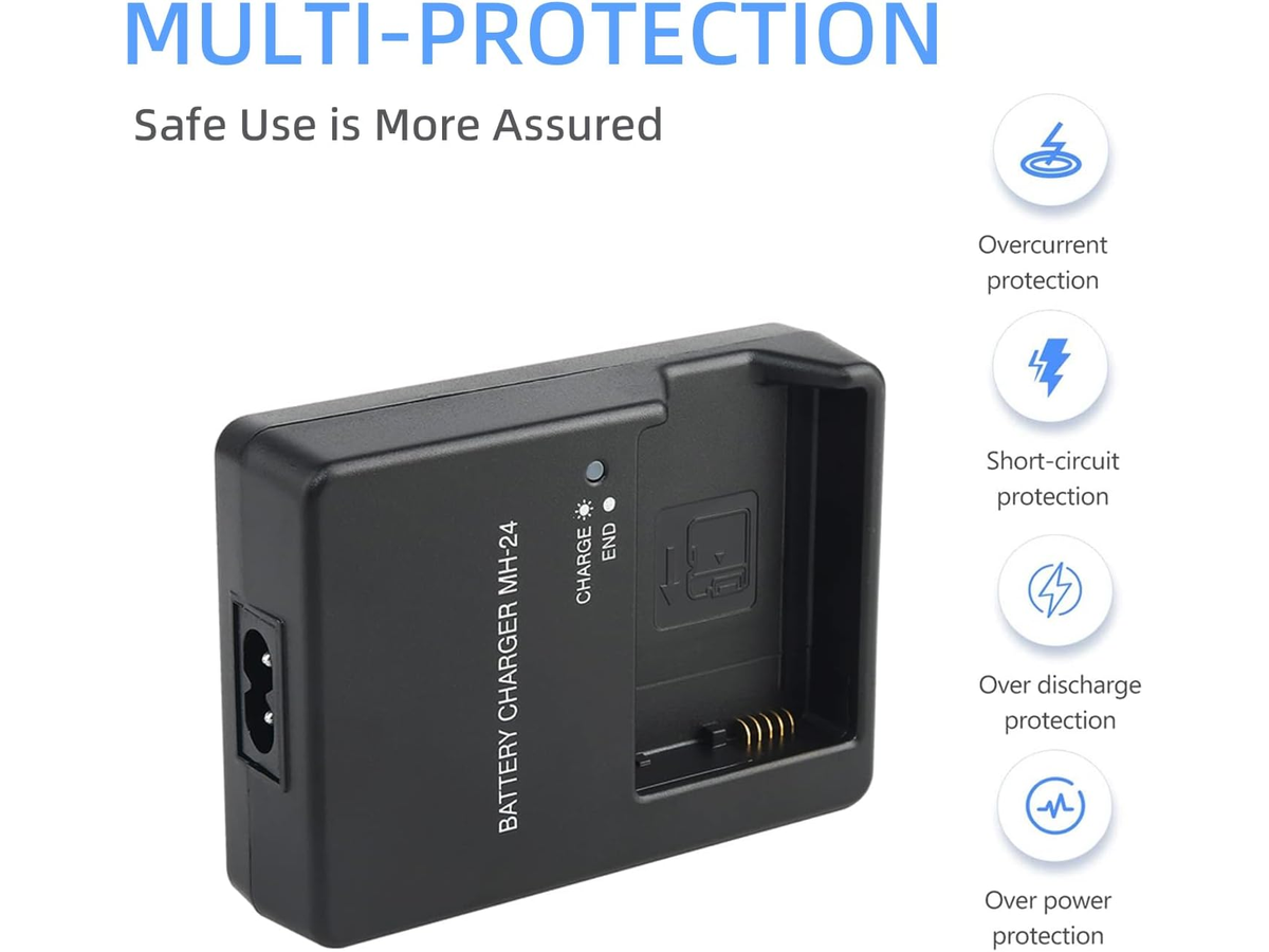 Battery Charger for Nikon MH-24 Compatible with EN-EL14 and EN-EL14A Batteries