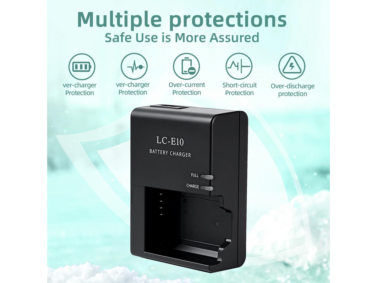 Battery Charger for Canon LP-E10 Compatible with EOS Rebel and DSLR Cameras