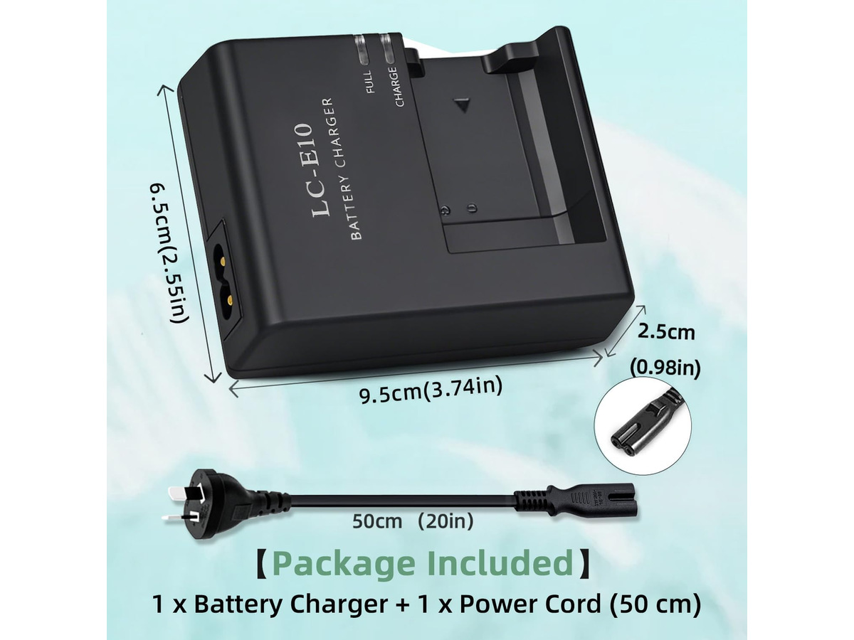 Battery Charger for Canon LP-E10 Compatible with EOS Rebel and DSLR Cameras