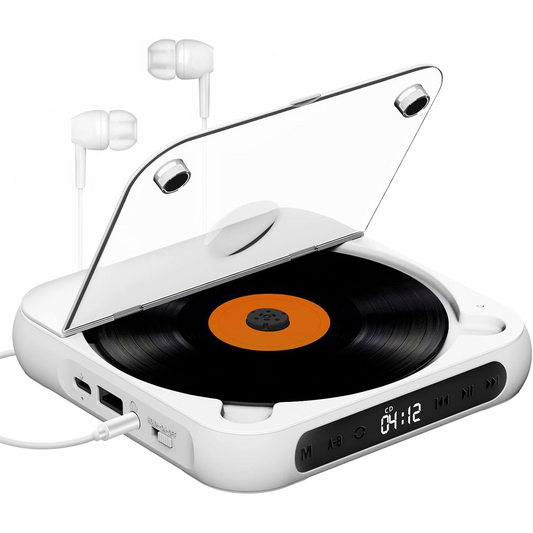Portable CD Player with Bluetooth Rechargeable CD Player with 1200mAh Battery