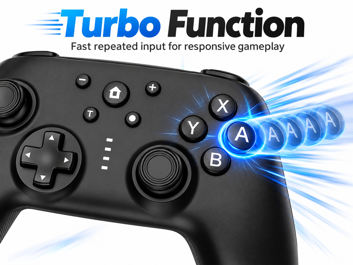 Wireless Game Controller for Switch OLED Lite Gyroscope Turbo Dual Motor Rechargeable