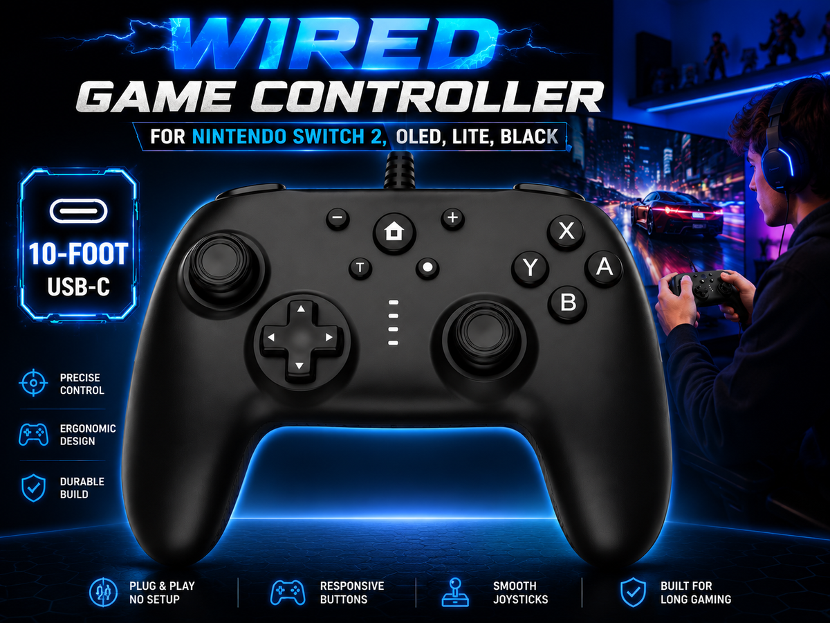 Replacement Wired Game Controller for Nintendo Switch 2