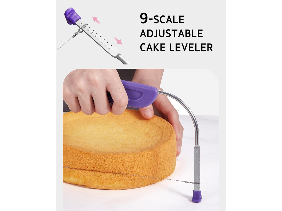 Cake Decor Set 250 Piece Baking Kit with Aluminum Turntable and Piping Accessories
