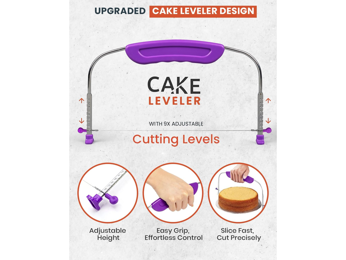 Cake Decor Set 250 Piece Baking Kit with Aluminum Turntable and Piping Accessories