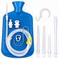 Reusable Enema Kit with 152 cm Silicone Hose 5 Multi-Size Tips