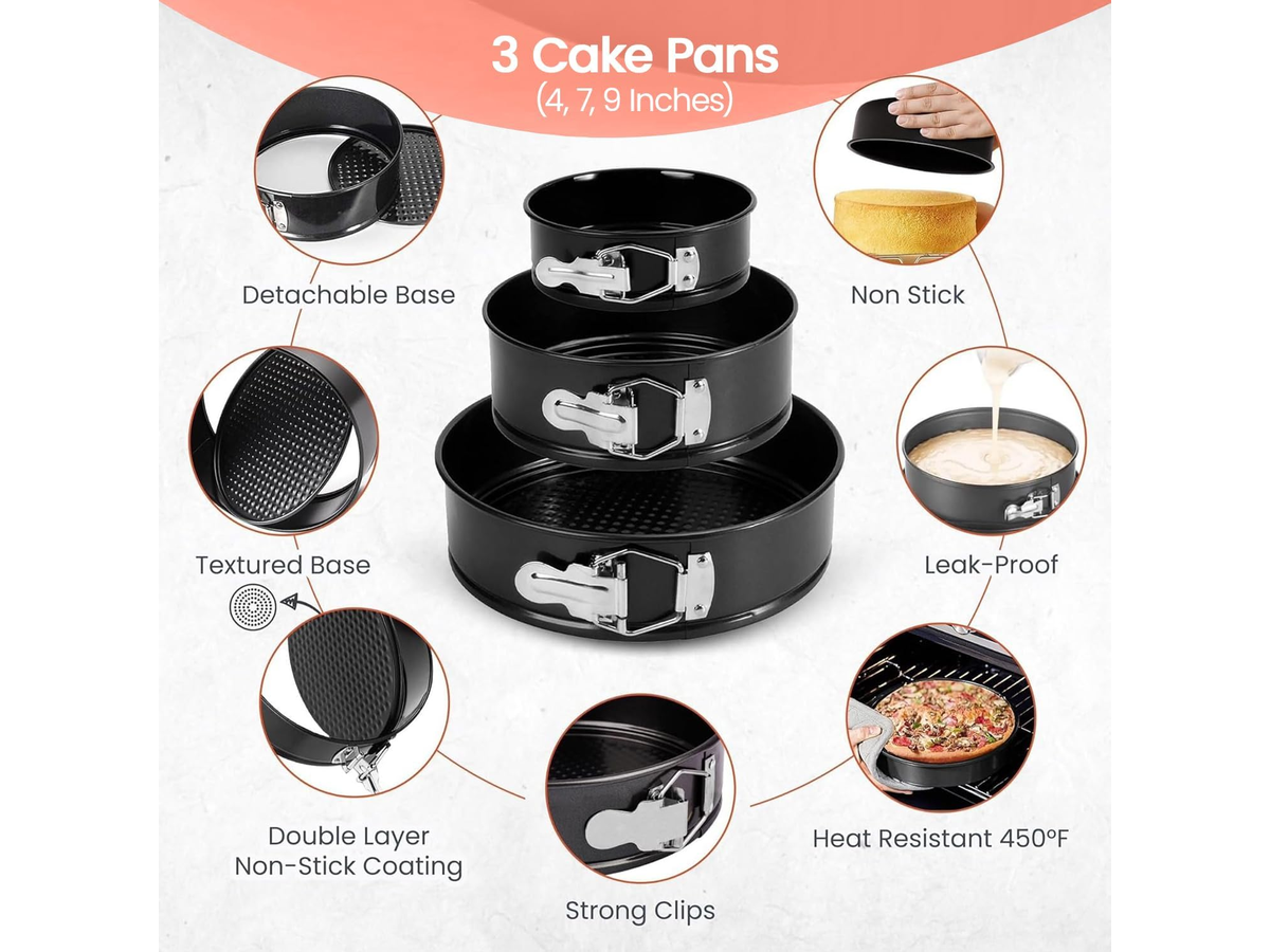 Cake Decorating Kit Baking Tool 150 Piece Baking Set with Springform Cake Pans