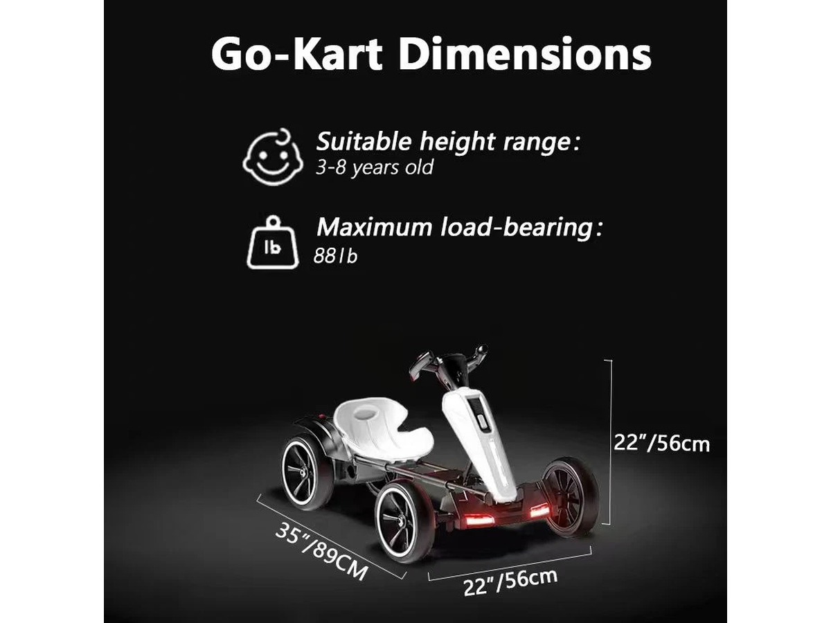 Ride On Go Kart 12V Foldable Pedal Kart
