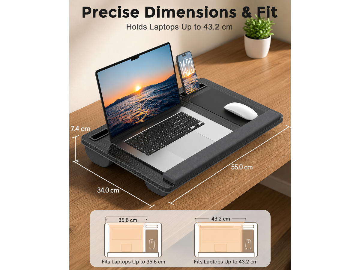 Laptop Table Lap Desk Portable Lap Desk with Cushion