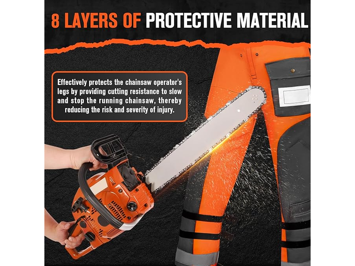 Chainsaw Chaps Protective Safety Apron Pants Adjustable Size L