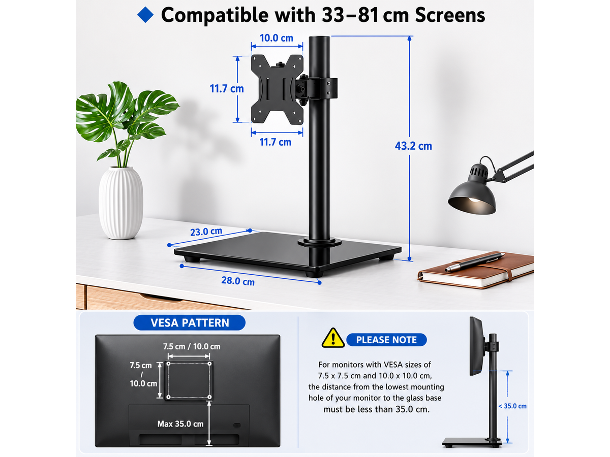 Adjustable Freestanding Monitor Stand