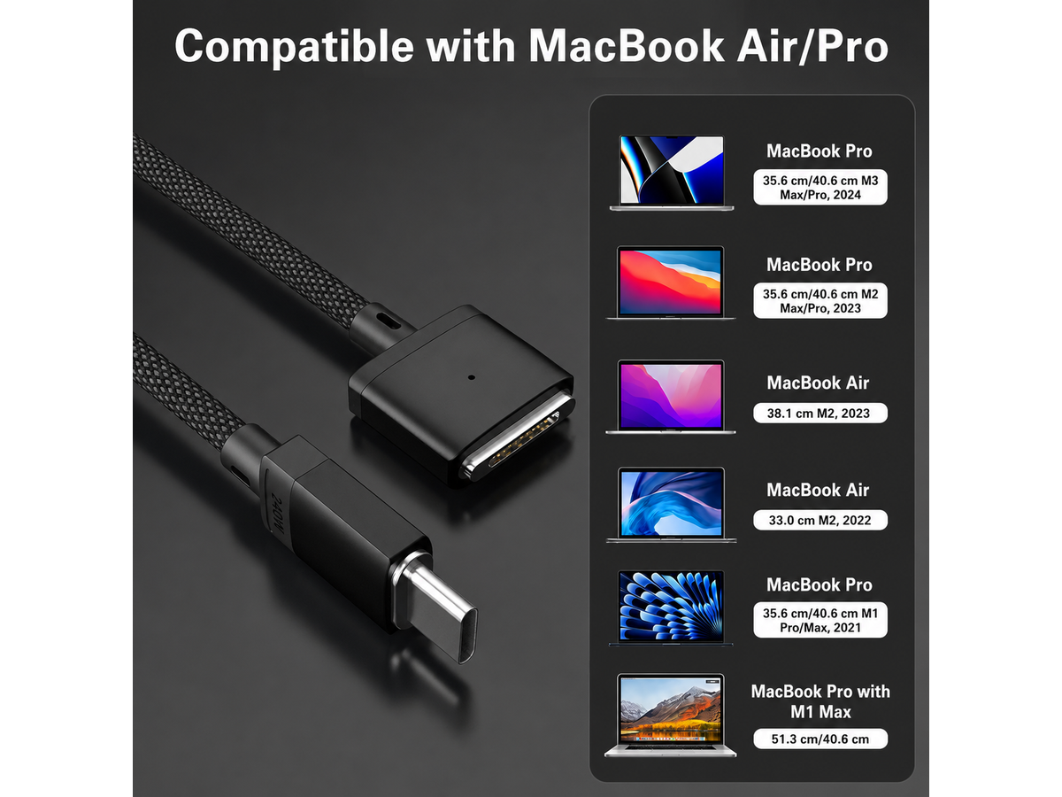 USB C to Magsafe 3 Cable 140W Fast Charging Cable for MacBook Air and Pro