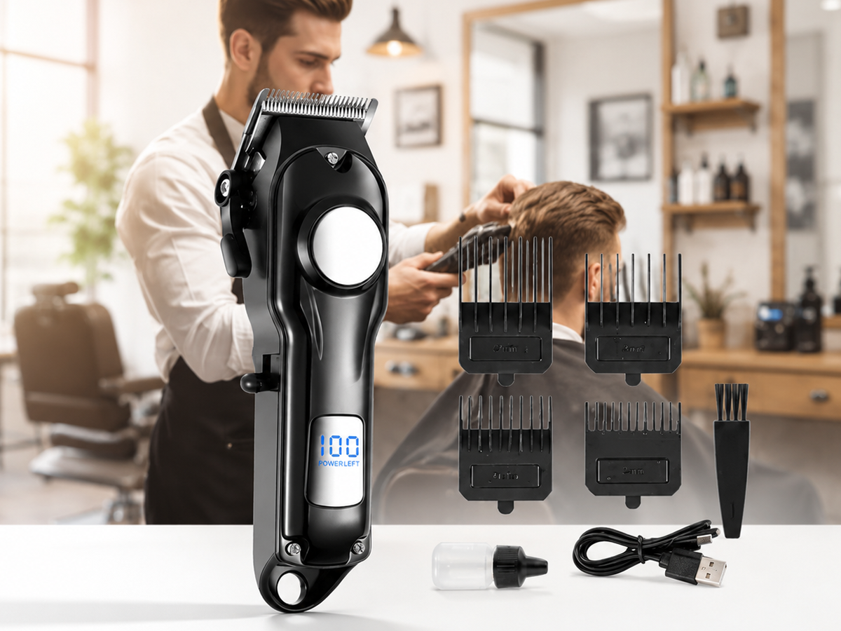 USB Rechargeable Electric Hair Trimmer Cordless Hair Clipper with Stainless Steel Blade