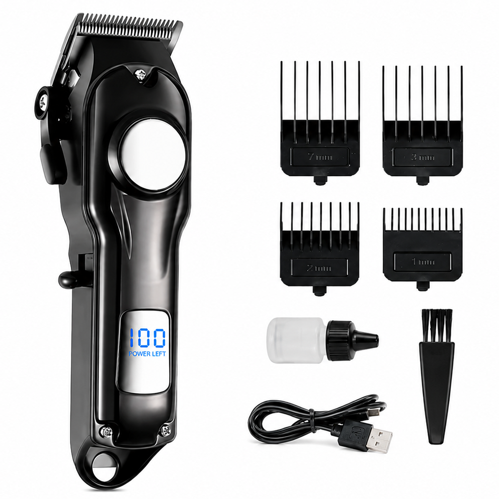 USB Rechargeable Electric Hair Trimmer Cordless Hair Clipper with Stainless Steel Blade