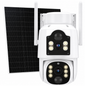 Auto Tracking Wireless Solar Security Camera 4MP Dual Lens