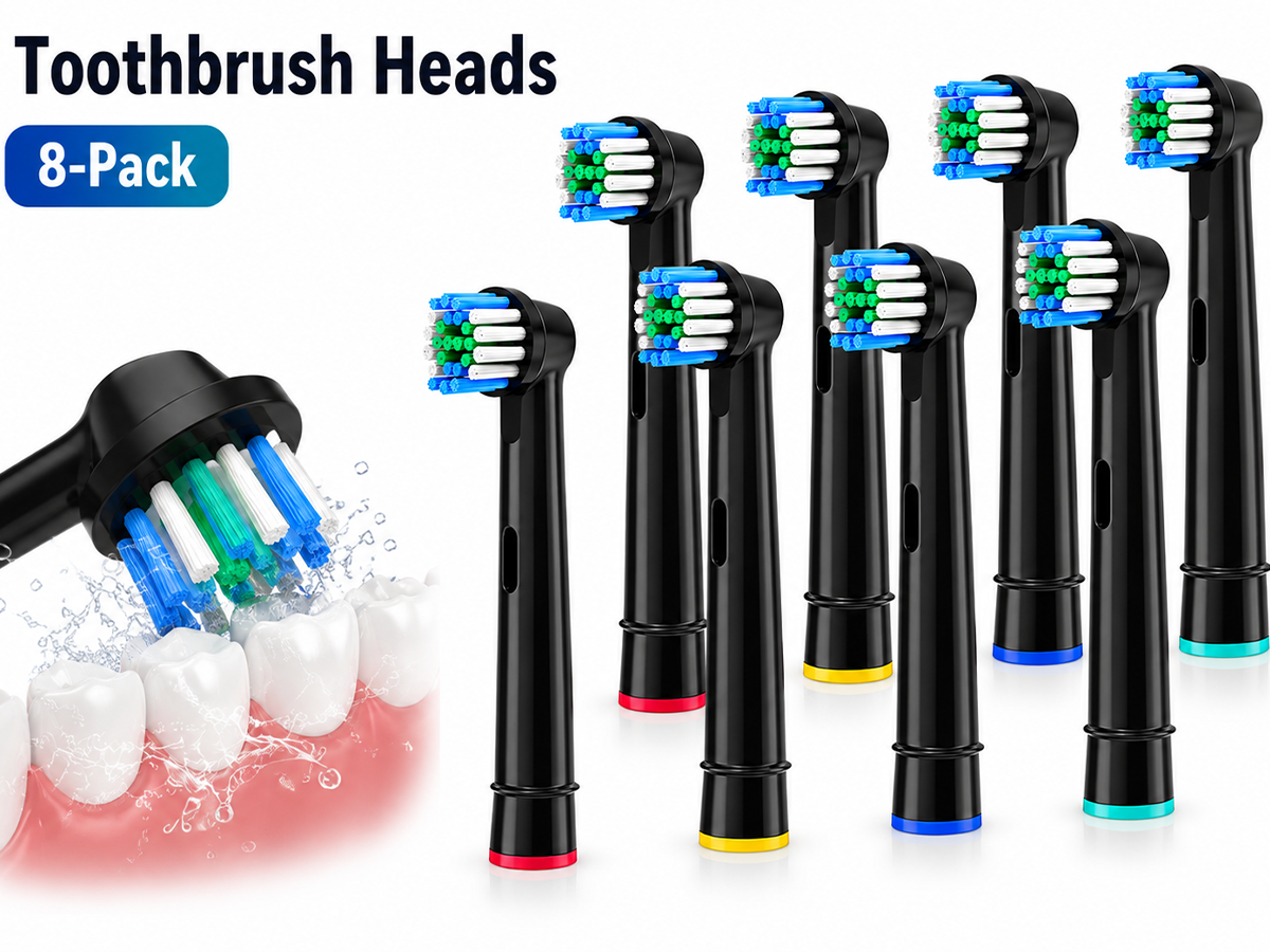 Oral B Toothbrush Heads 8 Pack Soft Bristle Replacement Brush Refills