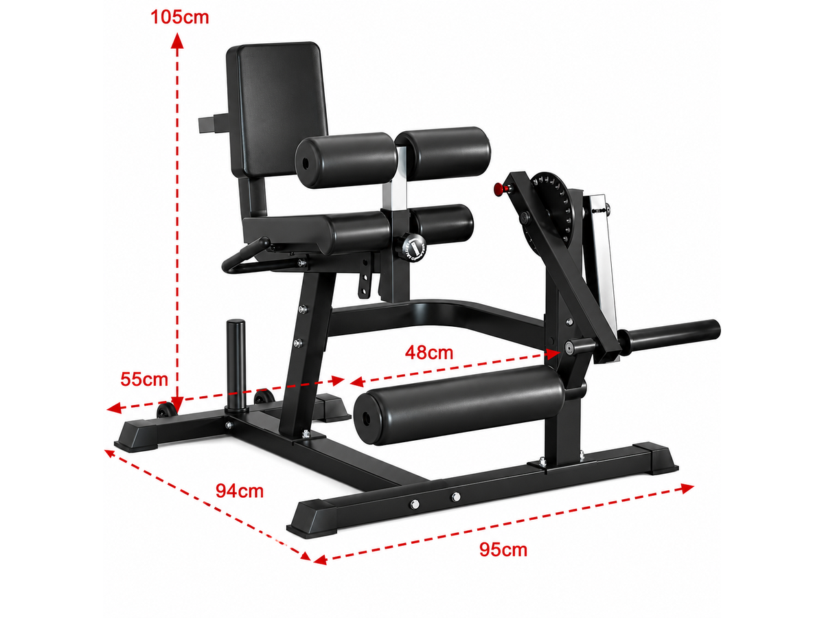 2 in 1 Plate Loaded Lower Body Strength Trainer Leg Curl Extension Machine